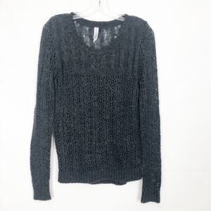 Aeropostale Dark Academia Open Knit Chic Fashion Lightweight Sweater Sz Medium
